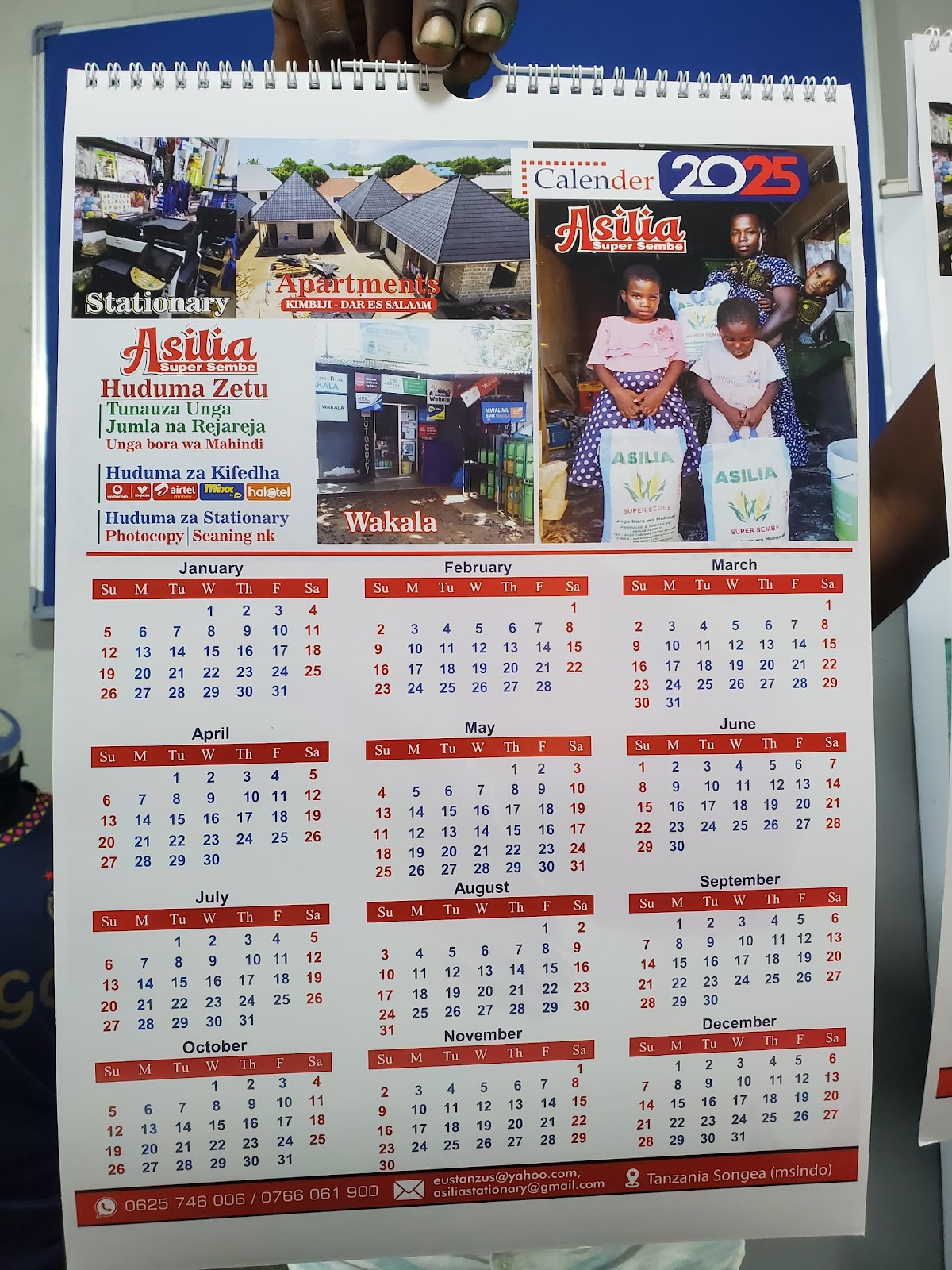 Tunadesign Na Kunaprint Kalenda Za Maofisini